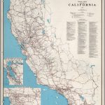 Road Map Of The State Of California, 1958.   David Rumsey Historical   Driving Map Of California With Distances