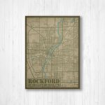 Rockford Illinois City Street Map Print, Map Of Rockford Illinois   Printable Map Of Rockford Il