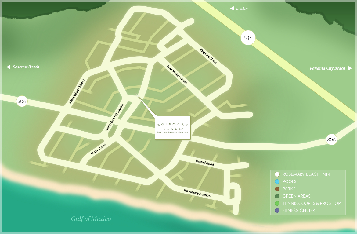 Rosemary Beach® Community Map - Rosemary Beach Florida Map