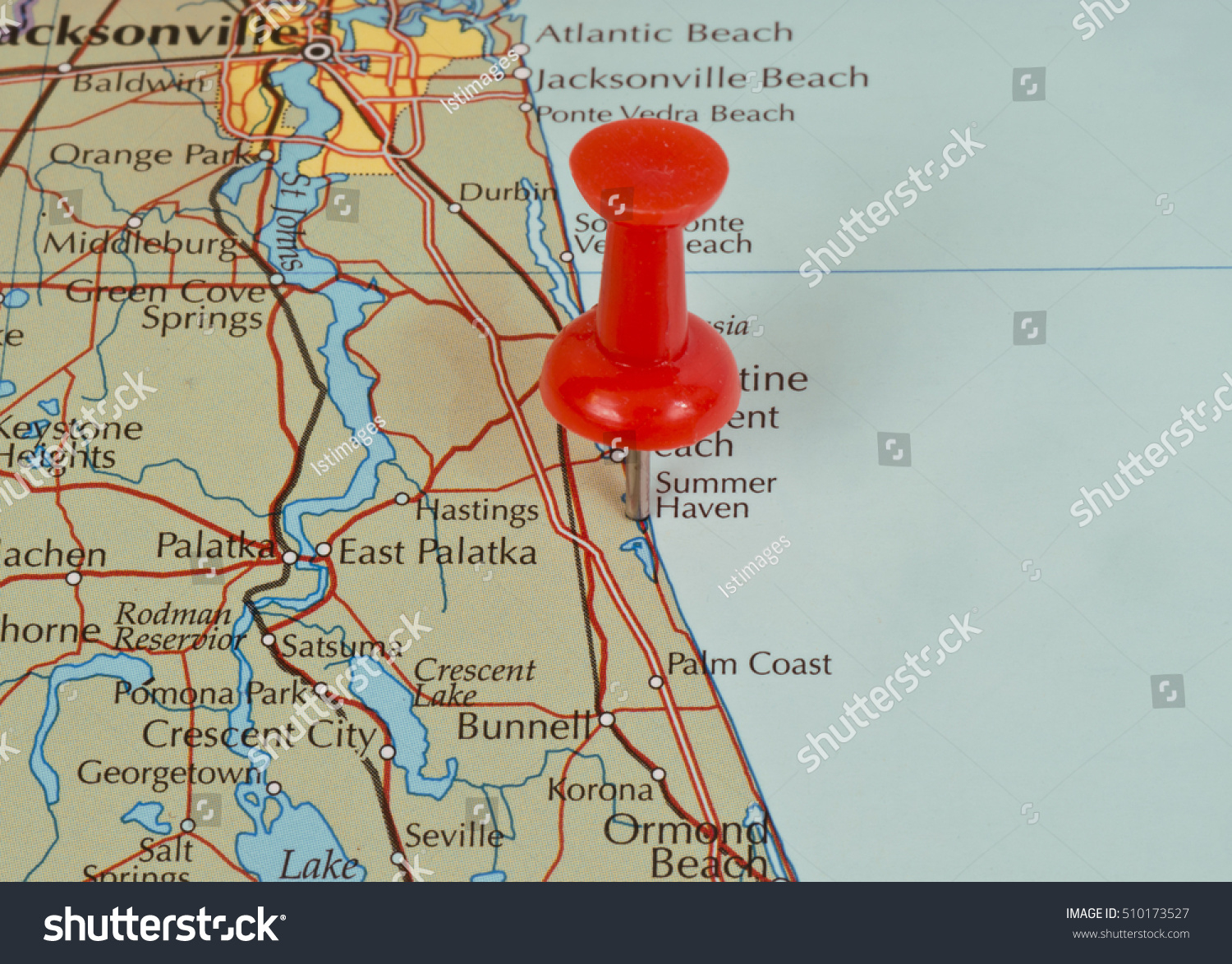 Royalty-Free Summer Haven, St. Augustine, Florida In… #510173527 - Map Of Crescent Beach Florida