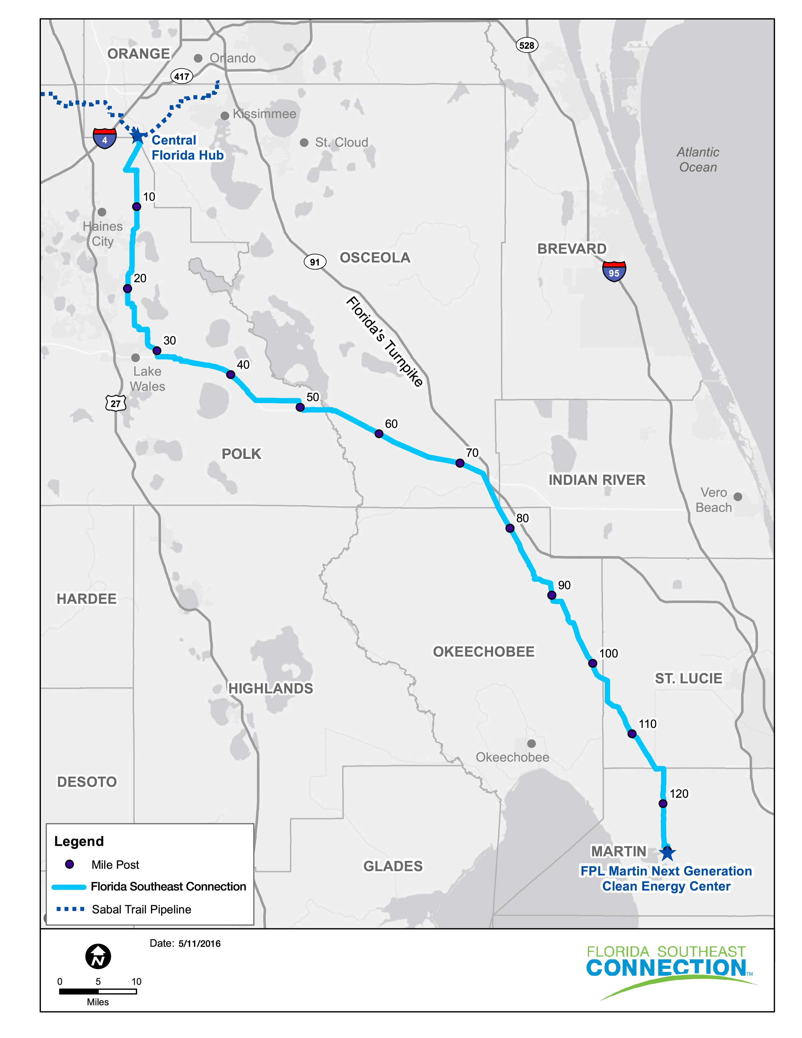 Sabal Trail, Florida Se Connection Gas Pipelines Up And Running - Florida Natural Gas Map