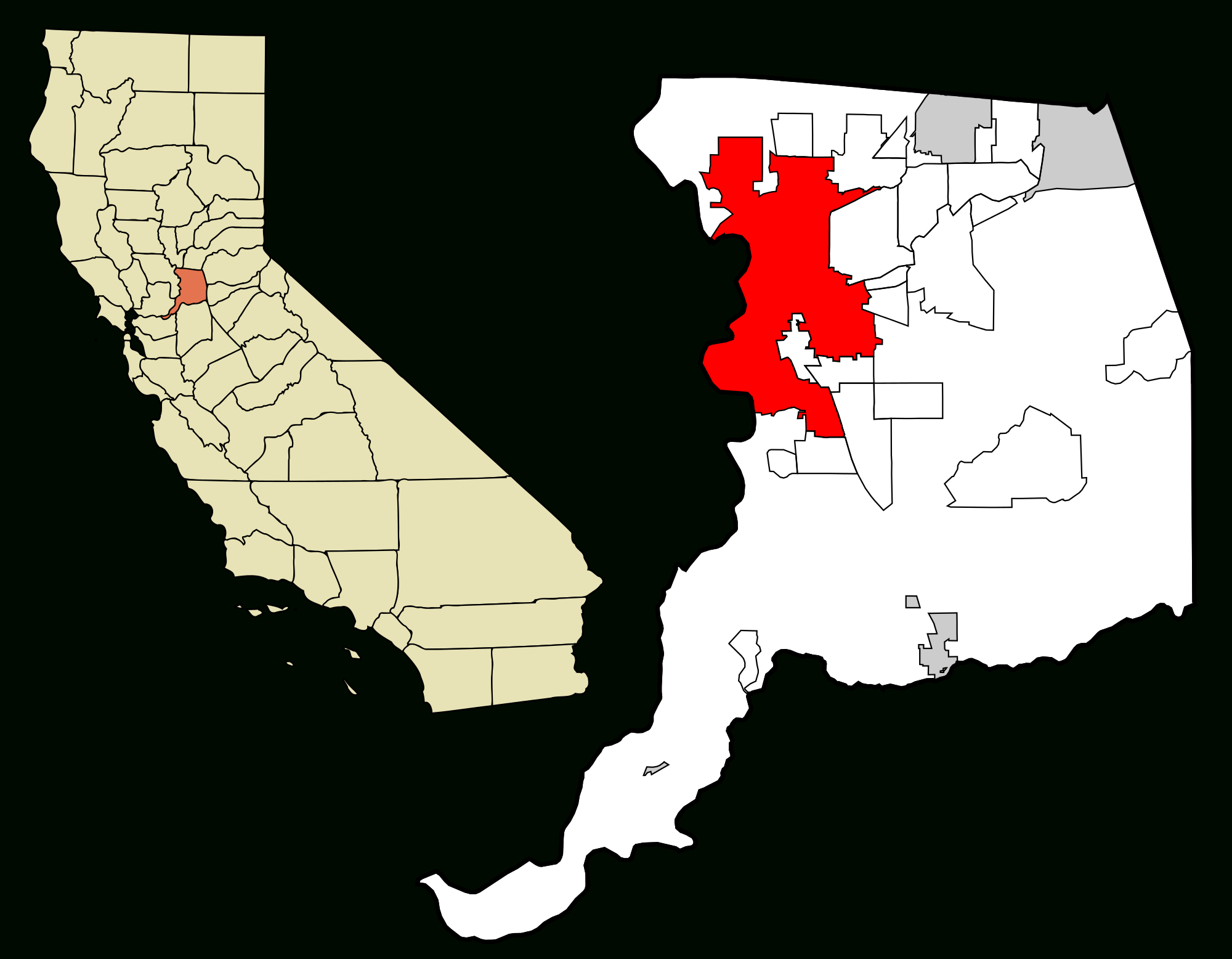 Sacramento, California - Wikipedia - Sacramento California Map