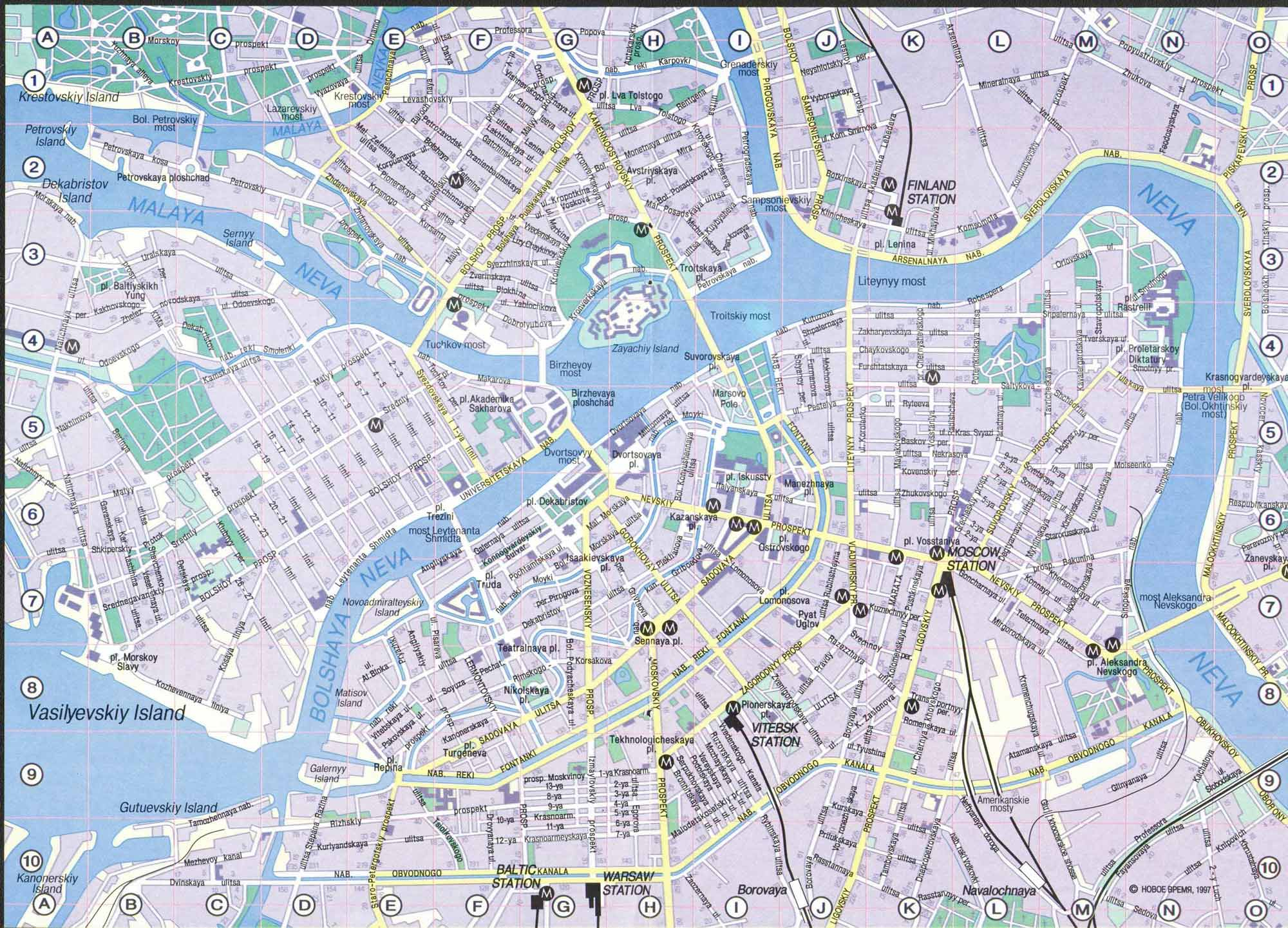 Saint Petersburg Map - Detailed City And Metro Maps Of Saint - City Map Of St Petersburg Florida