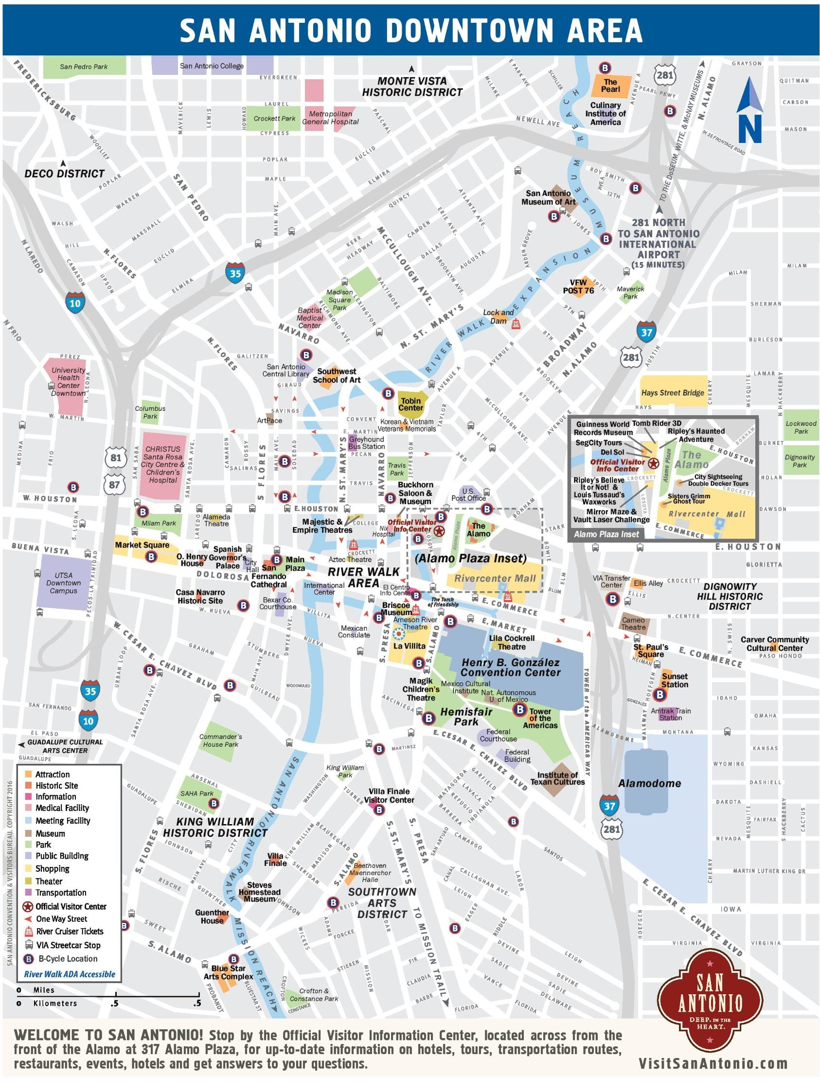 San Antonio Street Map - Carte De Rue De San Antonio Au Texas (Texas - Detailed Map Of San Antonio Texas
