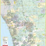 San Diego, Ca North Wall Map – Kappa Map Group   Laminated California Wall Map