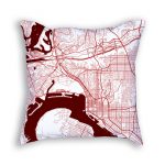 San Diego California Throw Pillow – City Map Decor   California Map Pillow