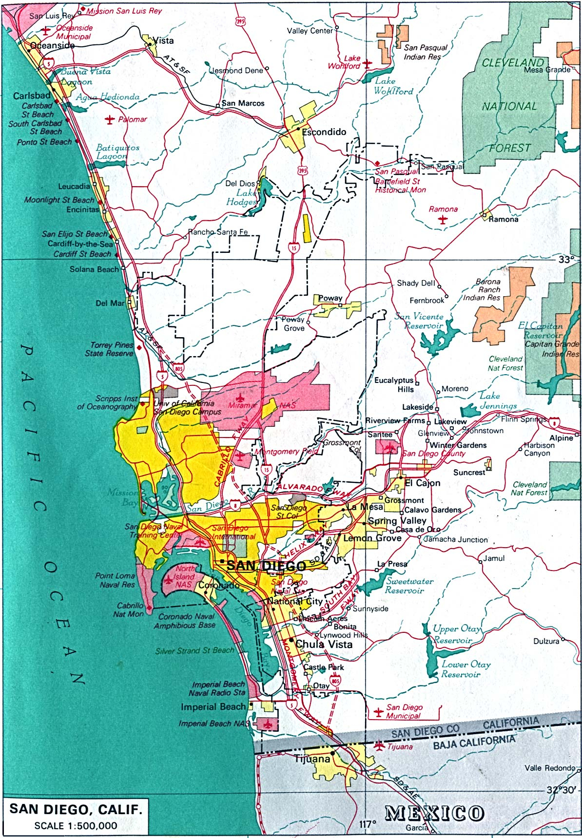 San Diego City Map - San Diego • Mappery - City Map Of San Diego California