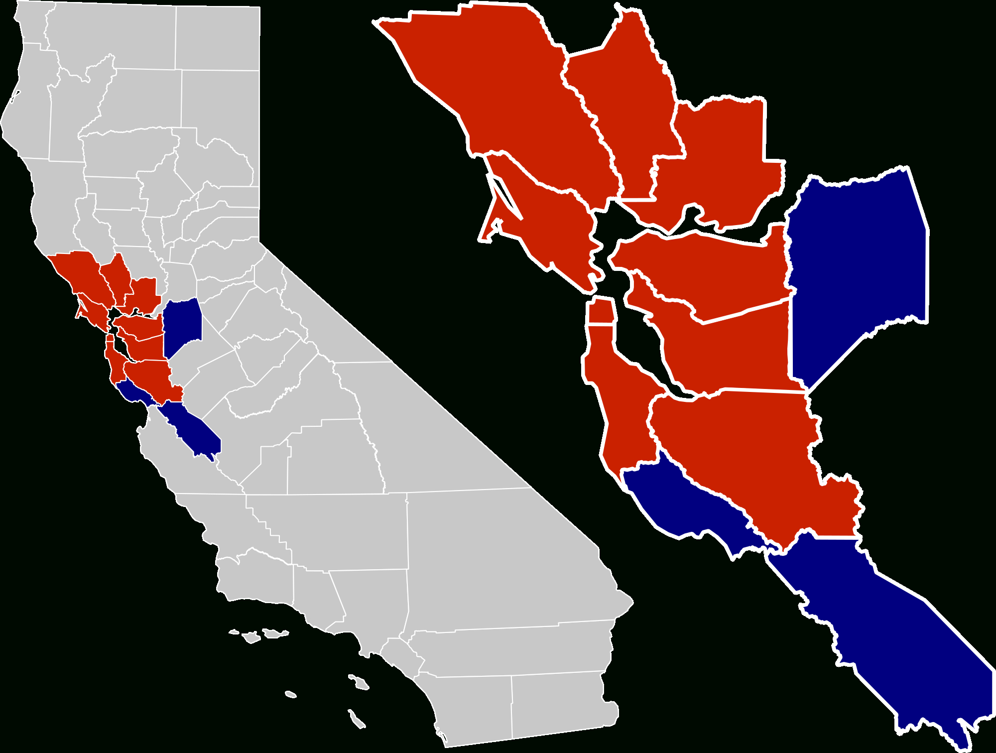 San Francisco Bay Area - Wikipedia - A Map Of San Francisco California