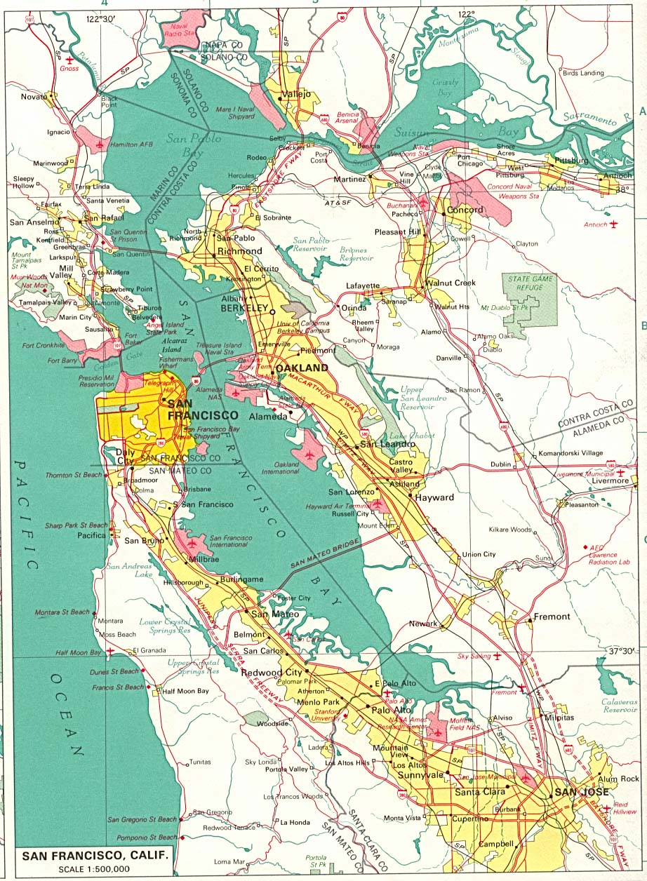 San Francisco Historical Maps - Map Of San Francisco Area California