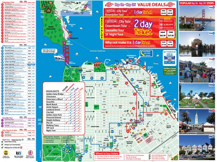 Printable Map Of San Francisco Tourist Attractions