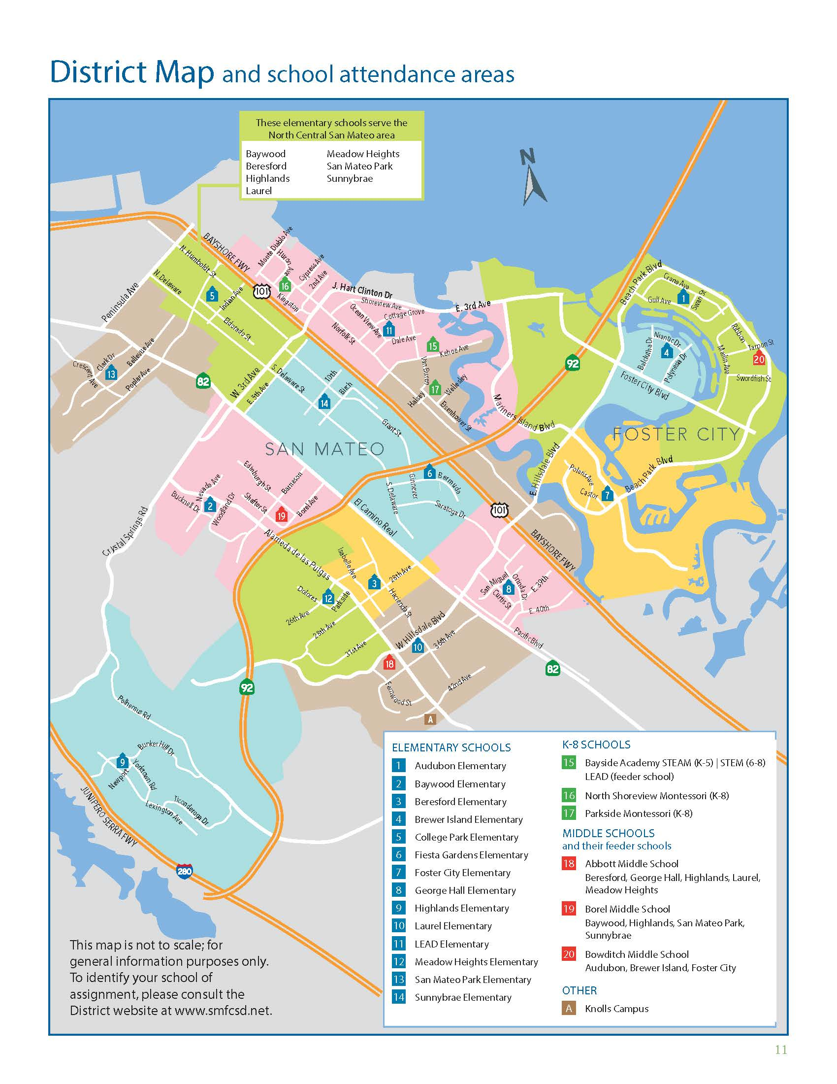 San Mateo-Foster City School District - District Map - California Lead Free Zone Map