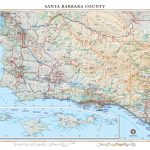 Santa Barbara County Wall Map — Benchmark Maps   Benchmark Maps California