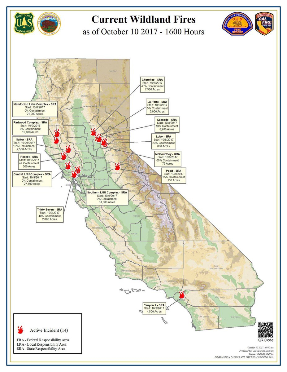 Santa Clara Co Fire On Twitter: &amp;quot;current California Fire Map From - Fire Map California 2017