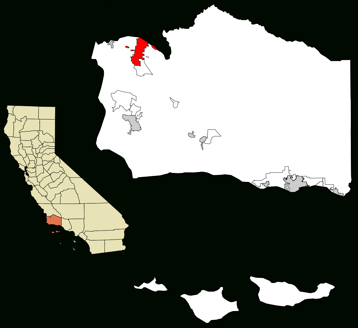 Santa Maria, California - Wikipedia - Guadalupe California Map