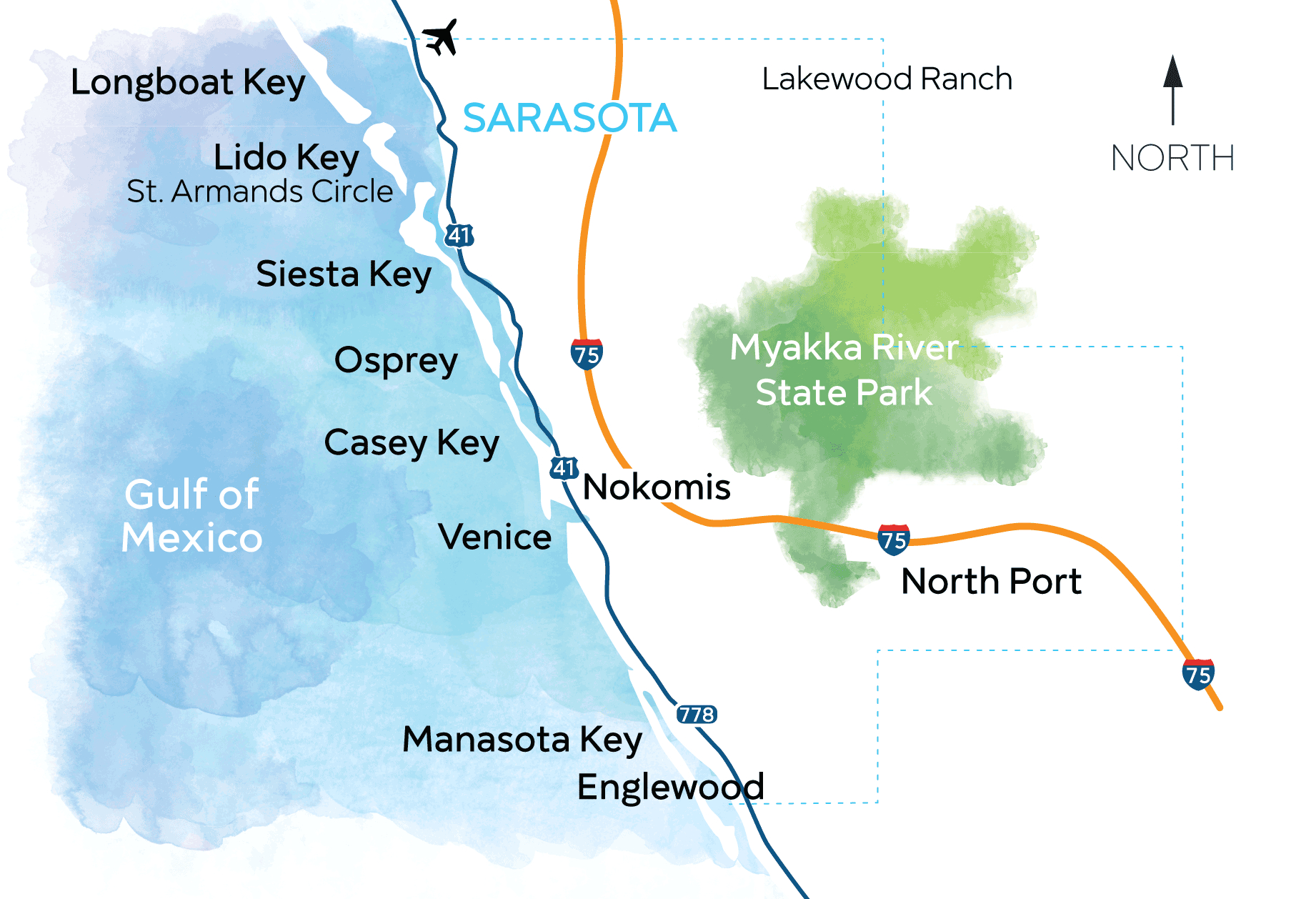 Sarasota County - Realtydale Thomas - Manasota Key Florida Map