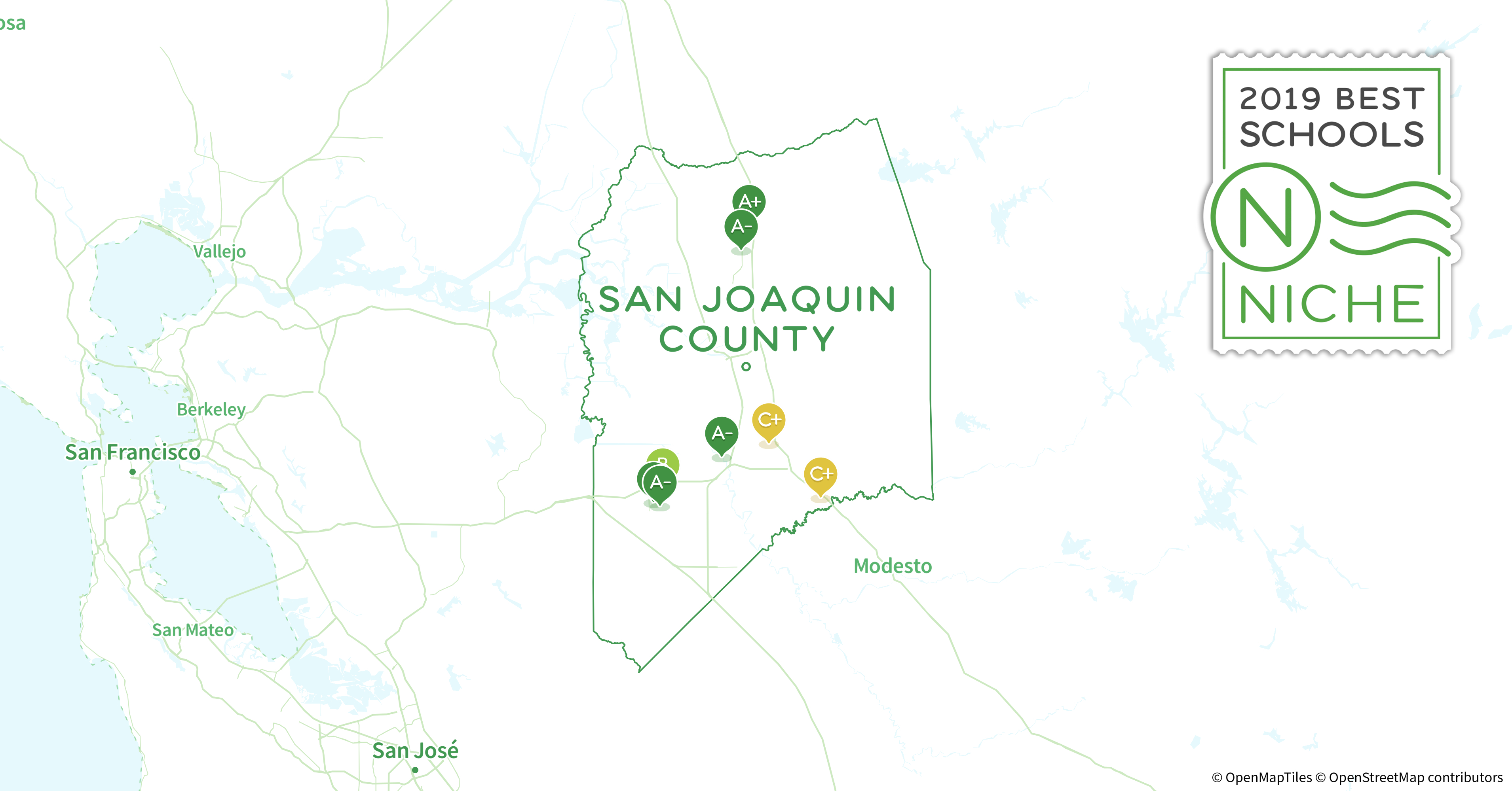 School Districts In San Joaquin County, Ca - Niche - California School District Rankings Map