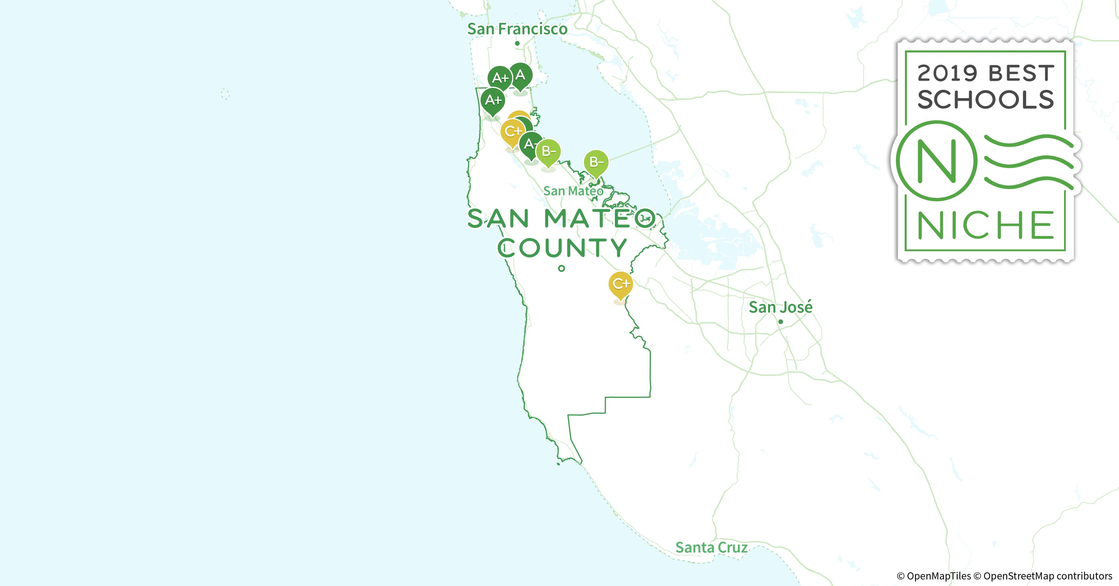 School Districts In San Mateo County, Ca - Niche - California School District Rankings Map