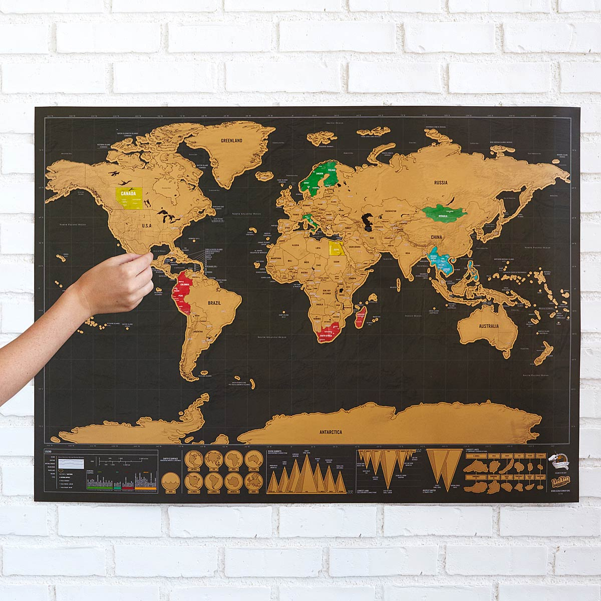 Scratch Map Deluxe | Scratch-Off Wall Maps | Uncommongoods - Texas Scratch Off Map