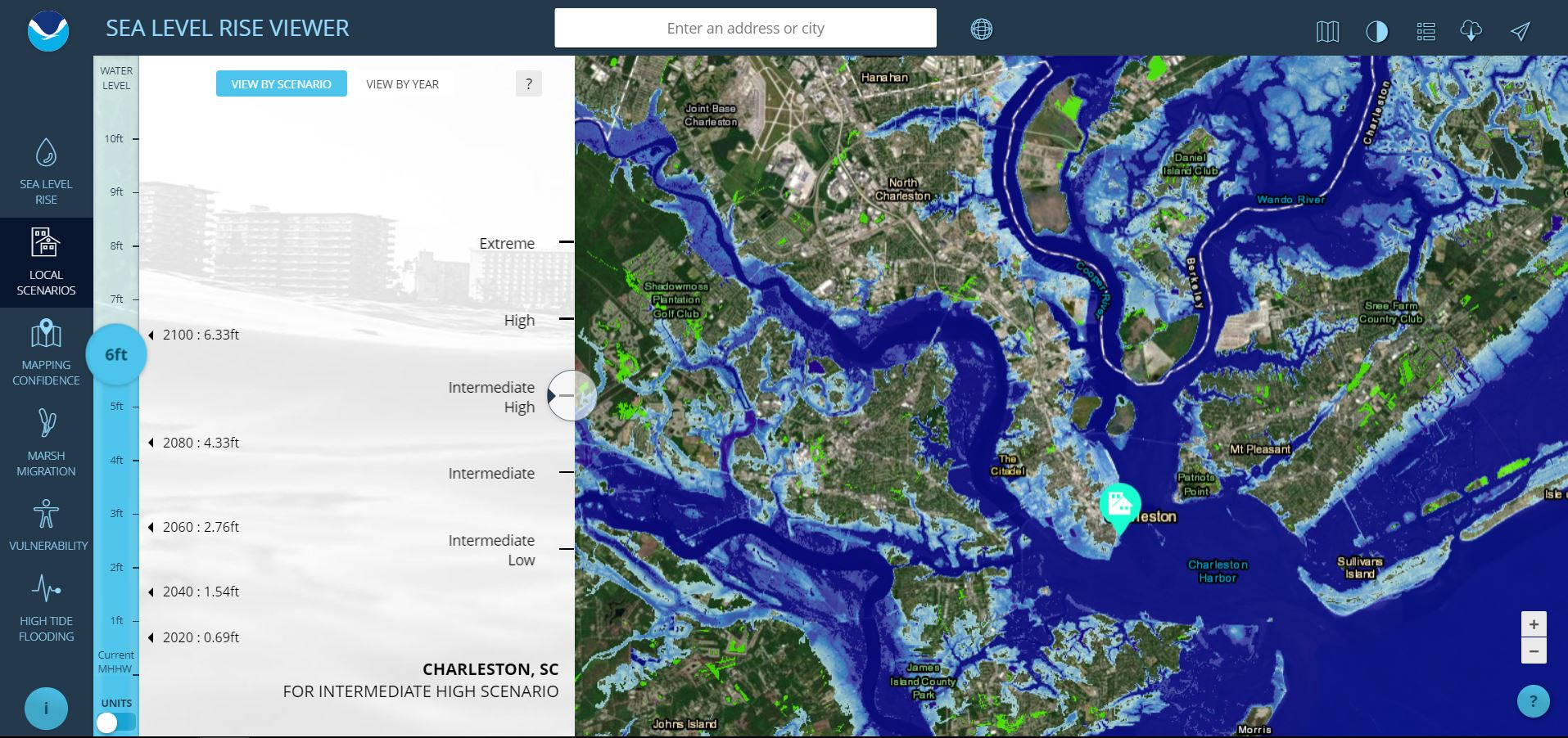 Sea Level Rise Viewer - Florida Future Flooding Map