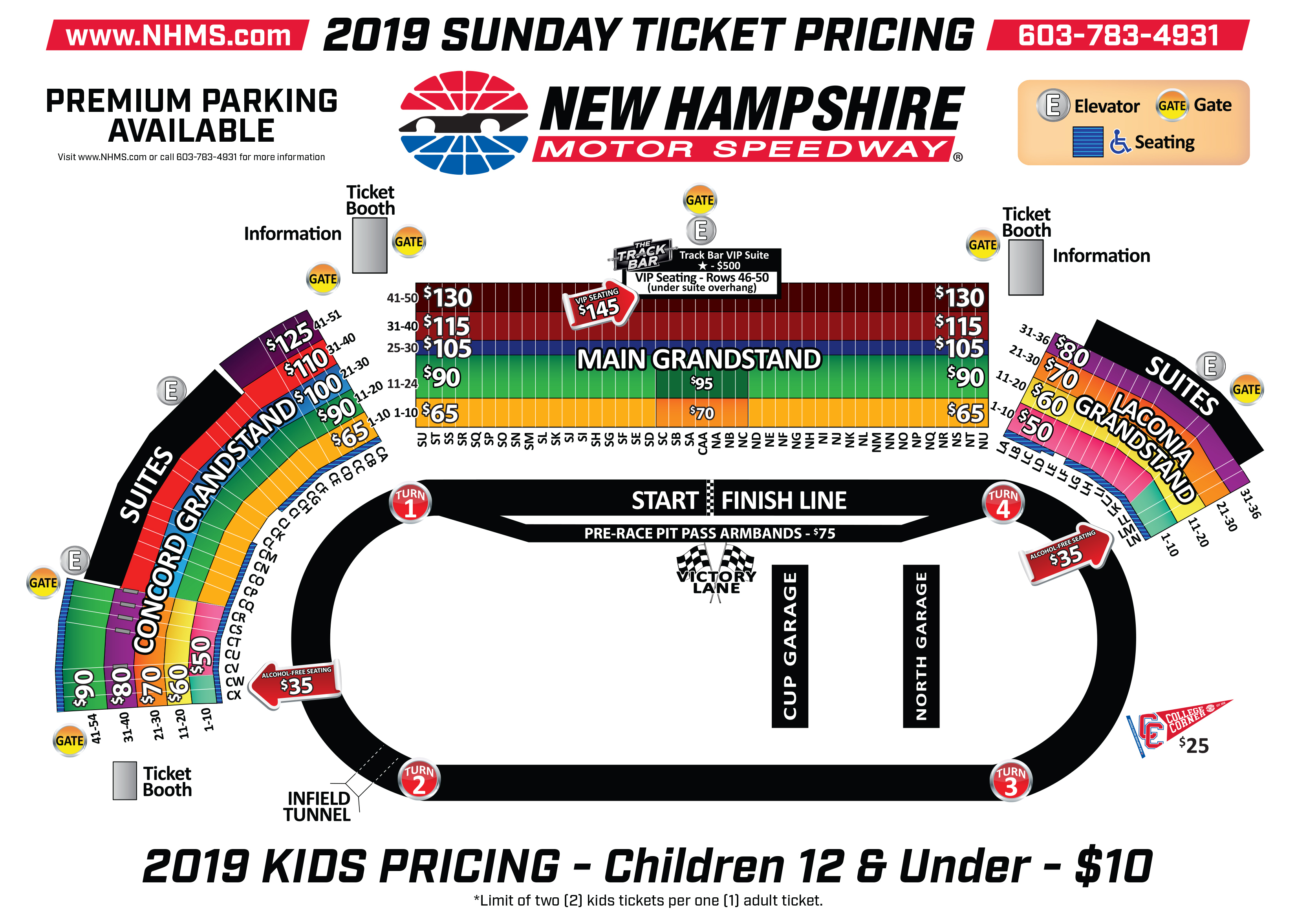 Seating Charts | Tickets | Nhms - Texas Motor Speedway Track Map