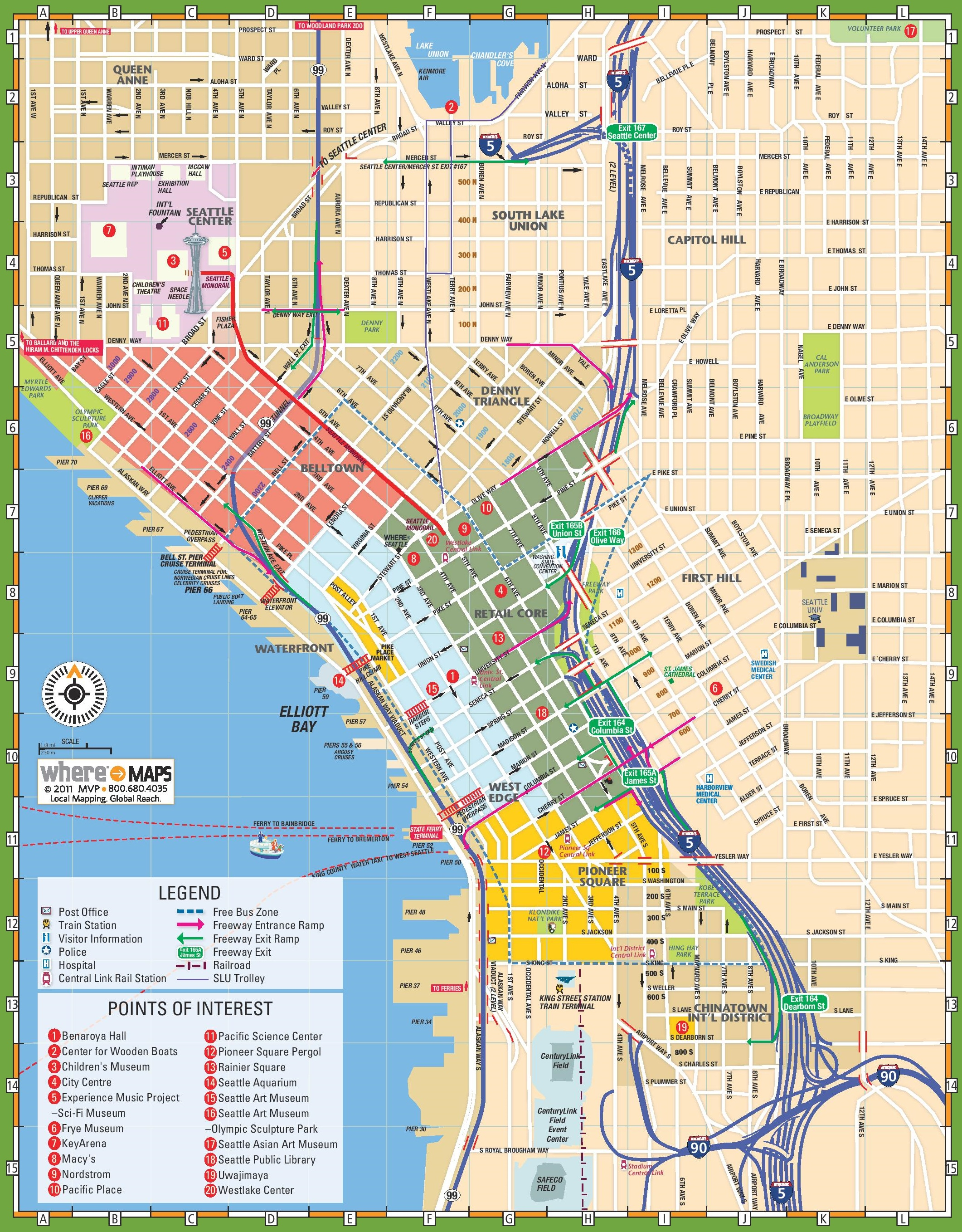 Seattle Maps | Washington, U.s. | Maps Of Seattle - Printable Map Of Seattle Area