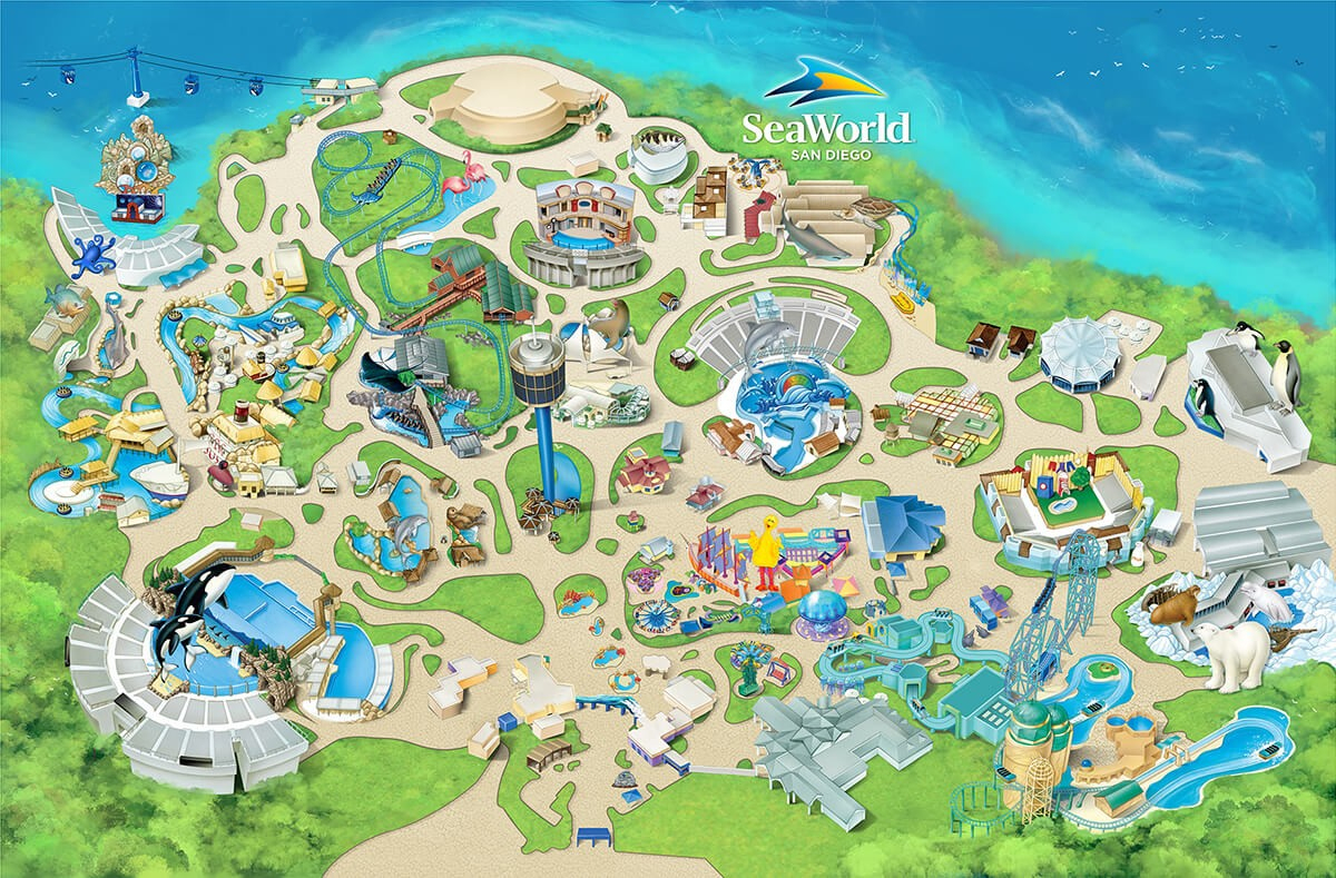 Seaworld Map San Diego | D1Softball - Seaworld California Map