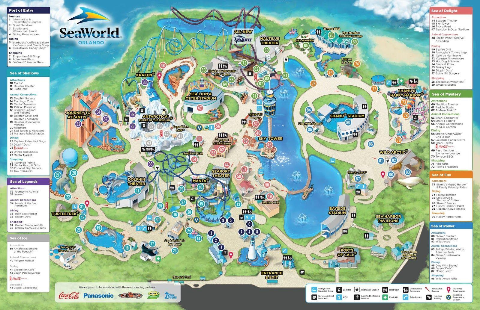 Seaworld Orlando Map - Map Of Seaworld (Florida - Usa) - Printable Map Of Orlando