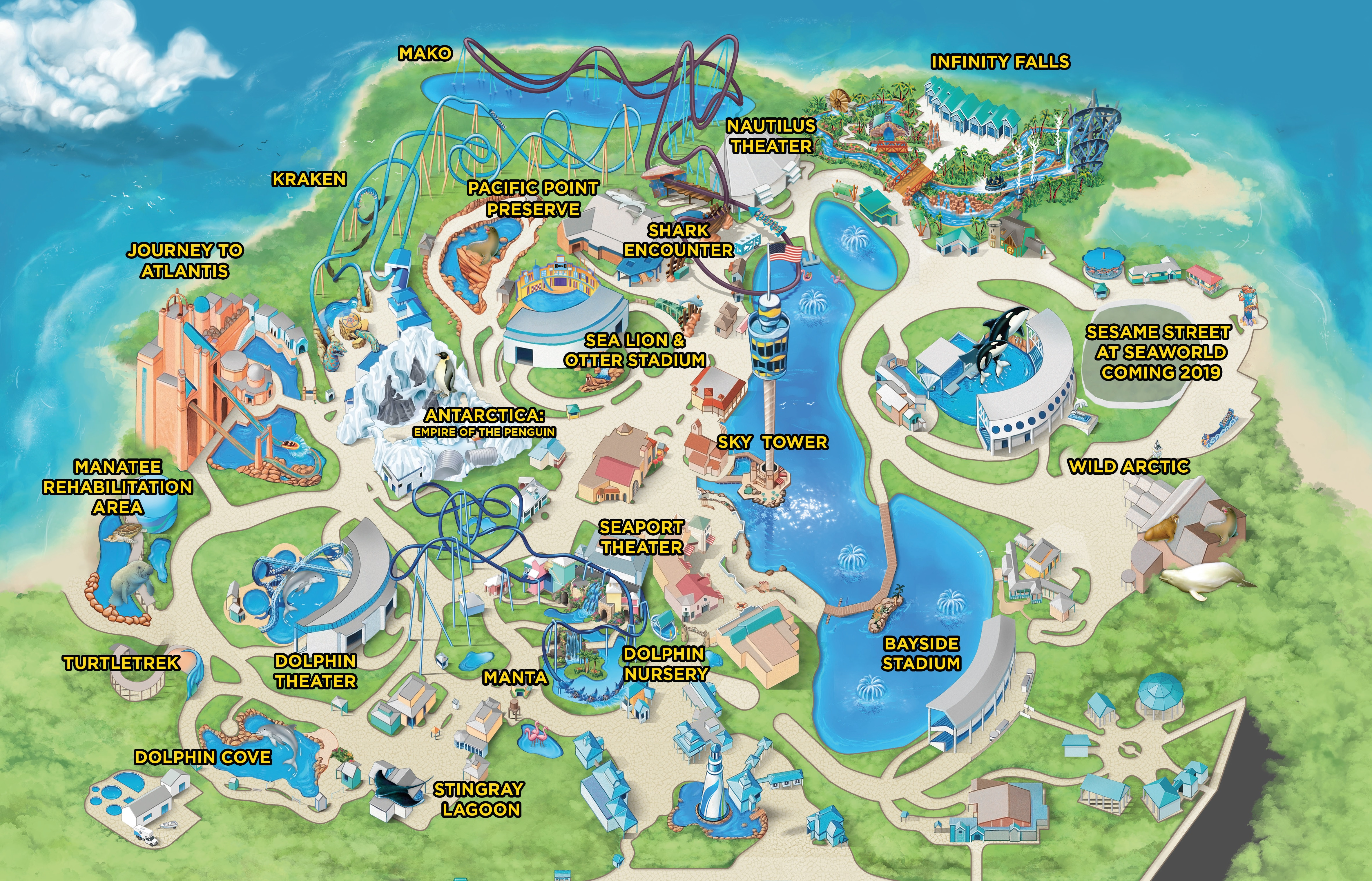 Seaworld Parks &amp;amp; Entertainment | Know Before You Go | Seaworld - Sea World Florida Map
