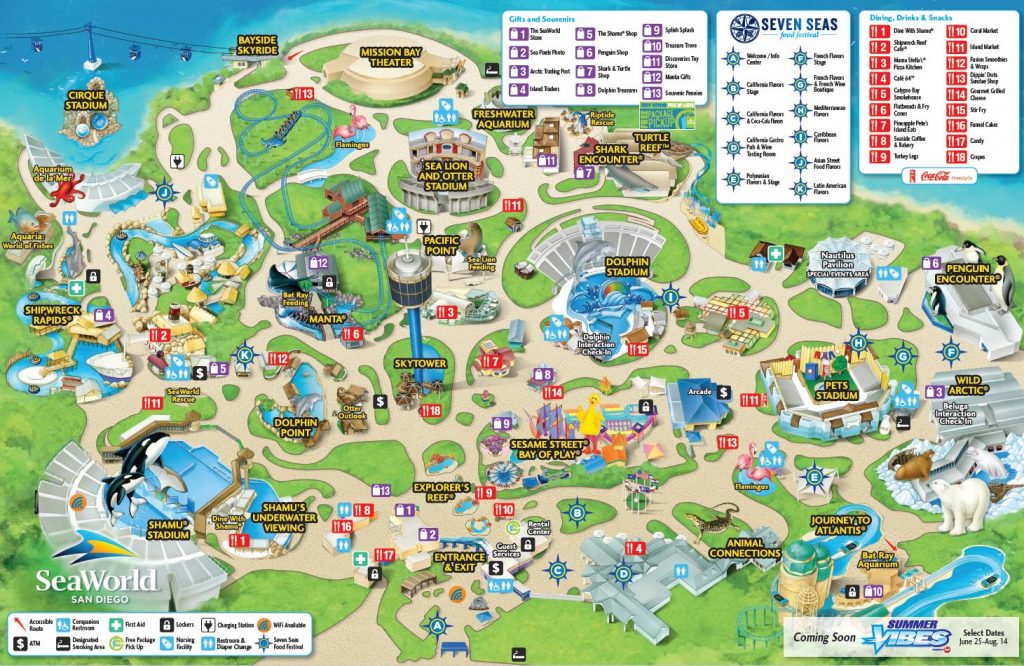 Seaworld San Diego Map - Map Of Seaworld San Diego (California - Usa ...