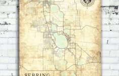Sebring Fl Canvas Print Florida Fl Vintage Map City Map Florida - Vintage Florida Map Poster