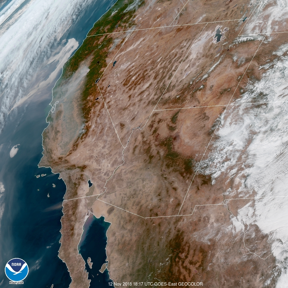 See What California Wildfire Smoke Looks Like From Space | Time - California Wildfire Satellite Map