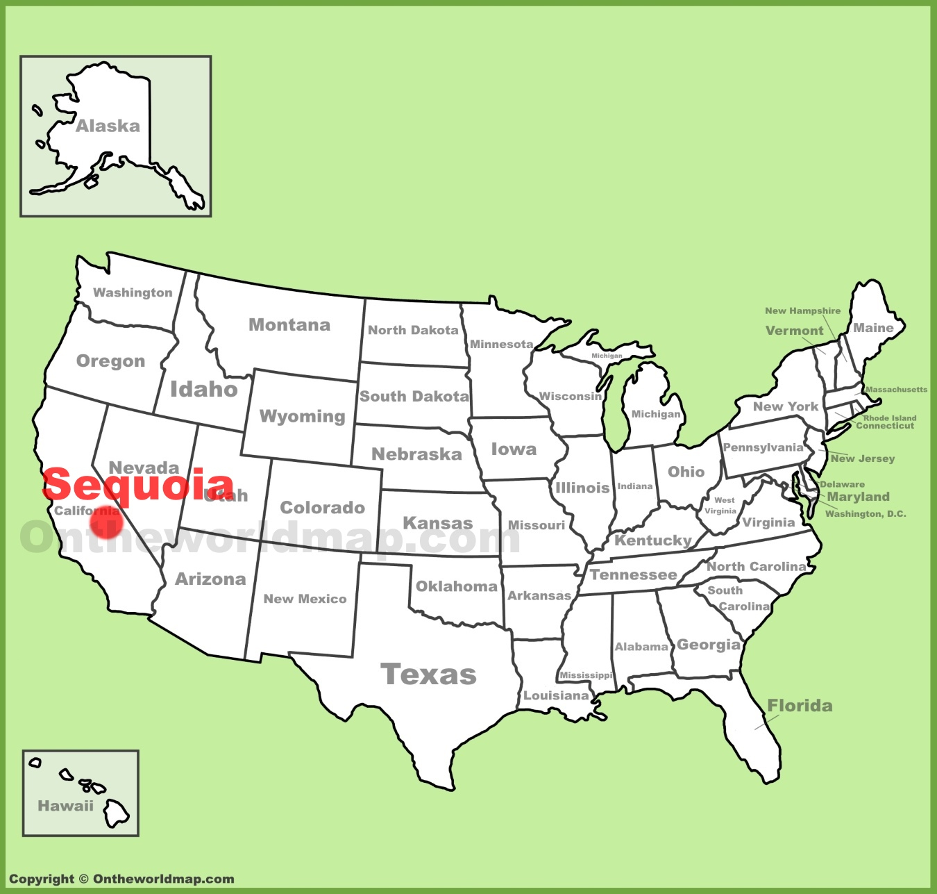 Sequoia Location On The Us Map Map New Of Sequoia National Park Map - Sequoia Park California Map