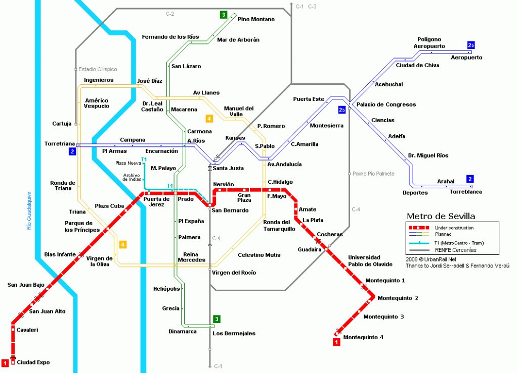 Sevilla Map - Detailed City And Metro Maps Of Sevilla For Download ...