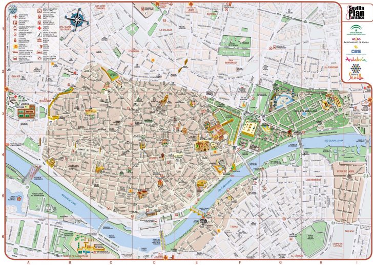 Seville City Center Map Seville Tourist Map Printable Printable Maps