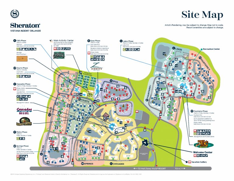 Sheraton Vistana Resort Resort Map | Disney! In 2019 | Orlando - Florida Resorts Map - Printable ...