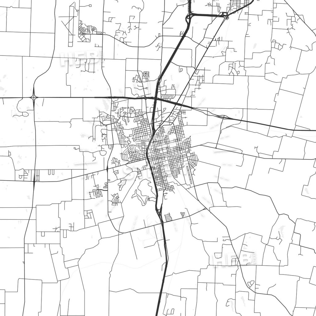 Sherman, Texas - Area Map - Light | Hebstreits