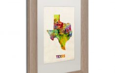 Shop Michael Tompsett 'texas Map' White Matte, Birch Framed Wall Art – Framed Texas Map
