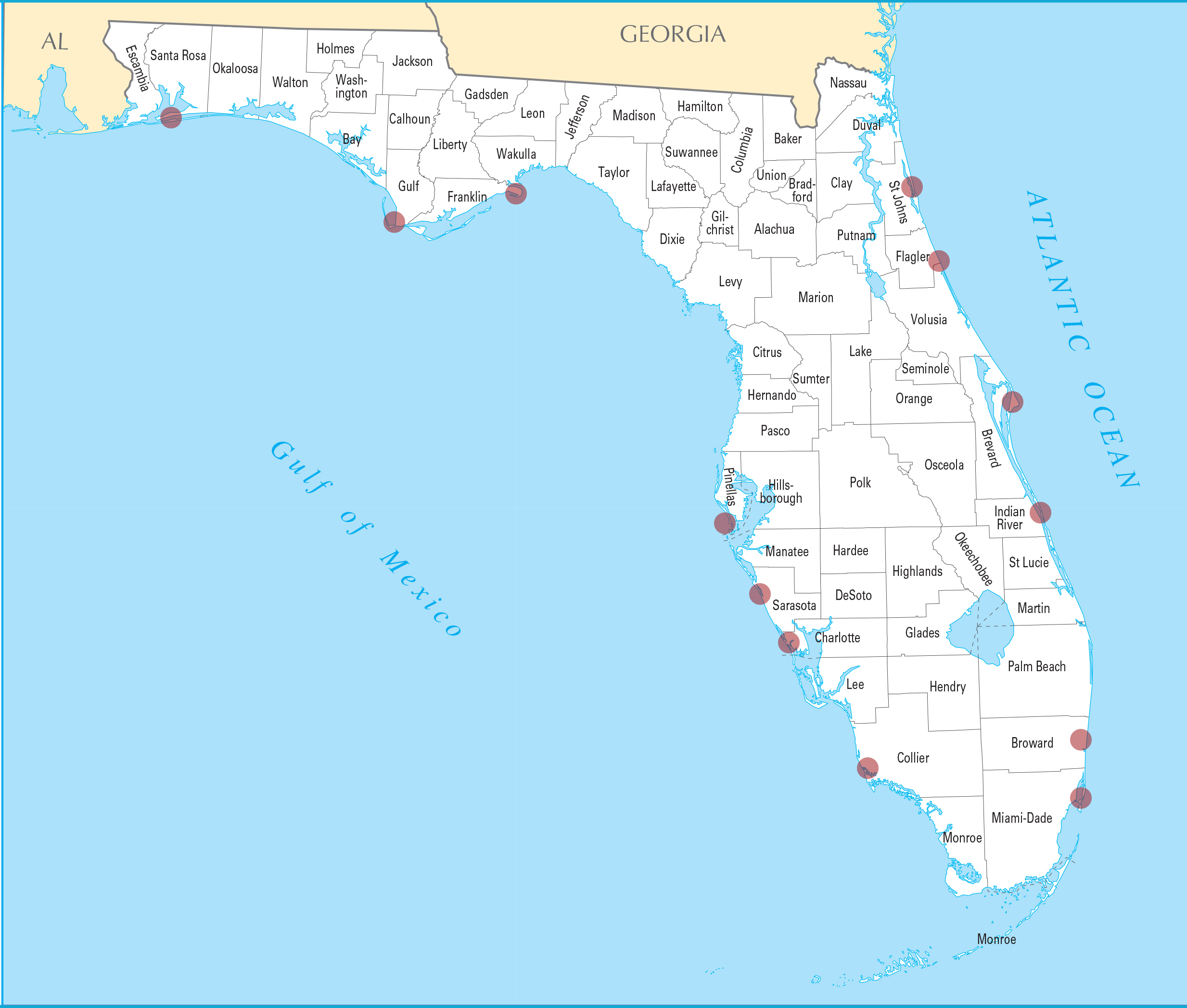Shrinking Shores: Florida Sand Shortage Leaves Beaches In Lurch - Map Of Florida Gulf Coast Beach Towns