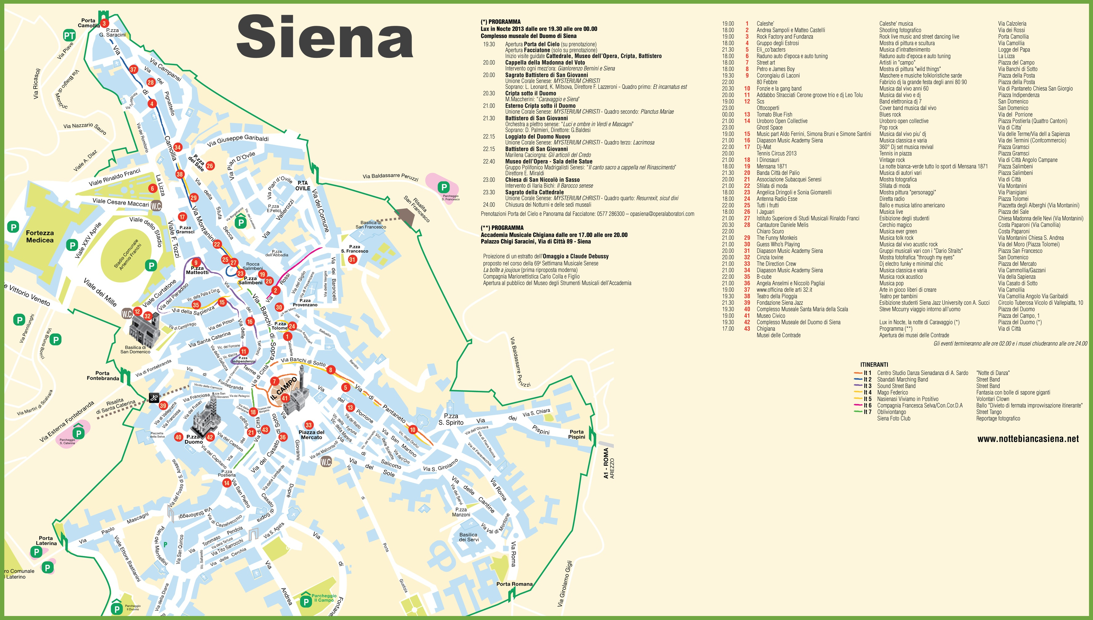 Siena Tourist Attractions Map - Sienna Texas Map