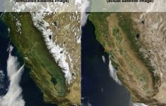 Simulated Satellite Image Of California Circa 1851 Vs Image From - California Map Satellite