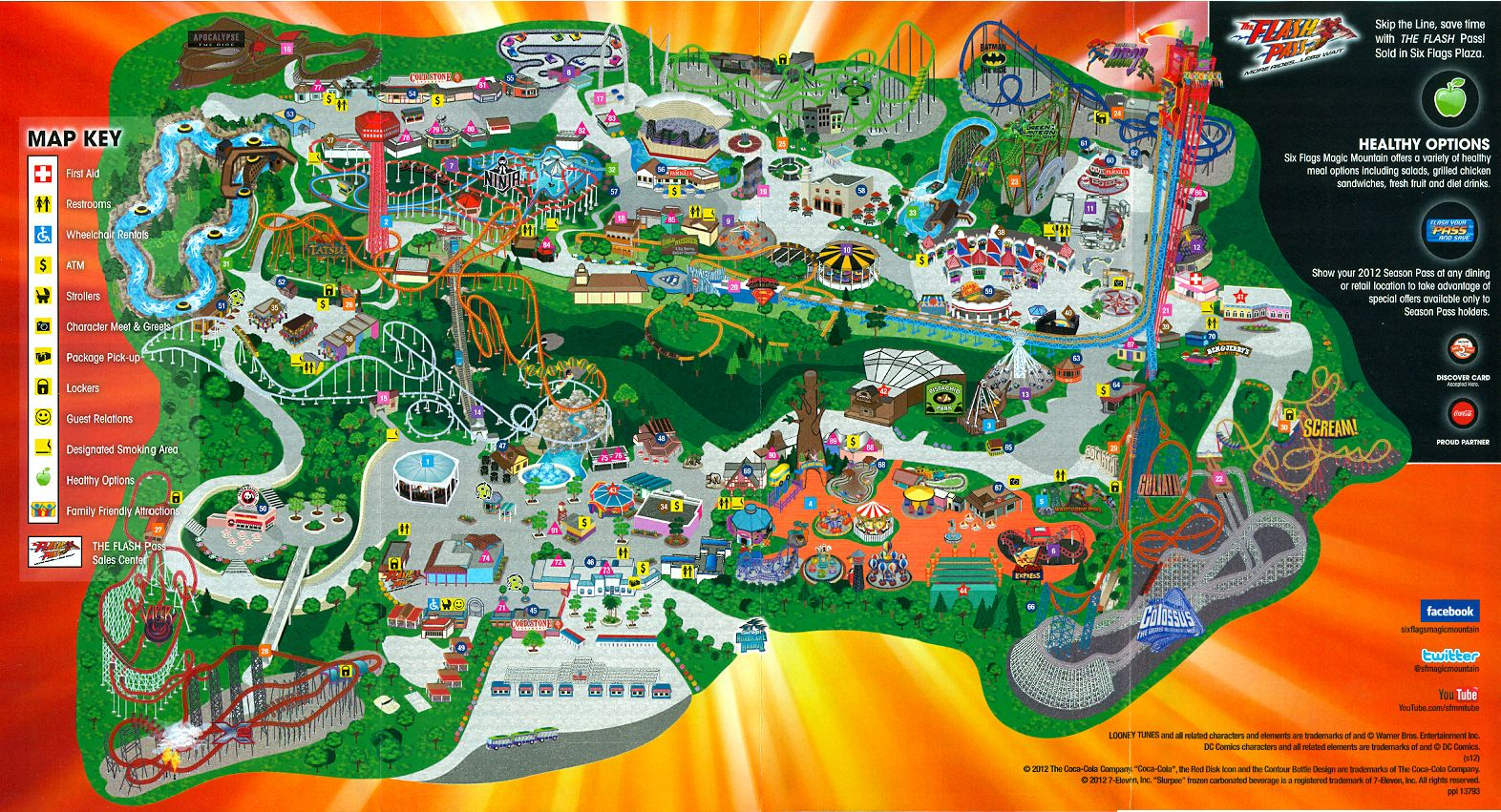 Six Flags Fiesta Texas Six Flags Fiesta Texas Map 2018 Printable Maps