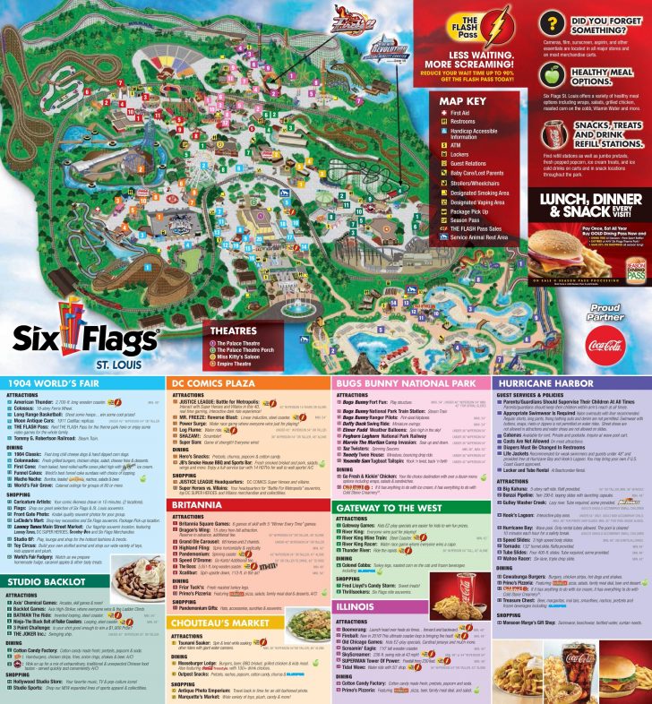 Six Flags Fiesta Texas Map 2018
