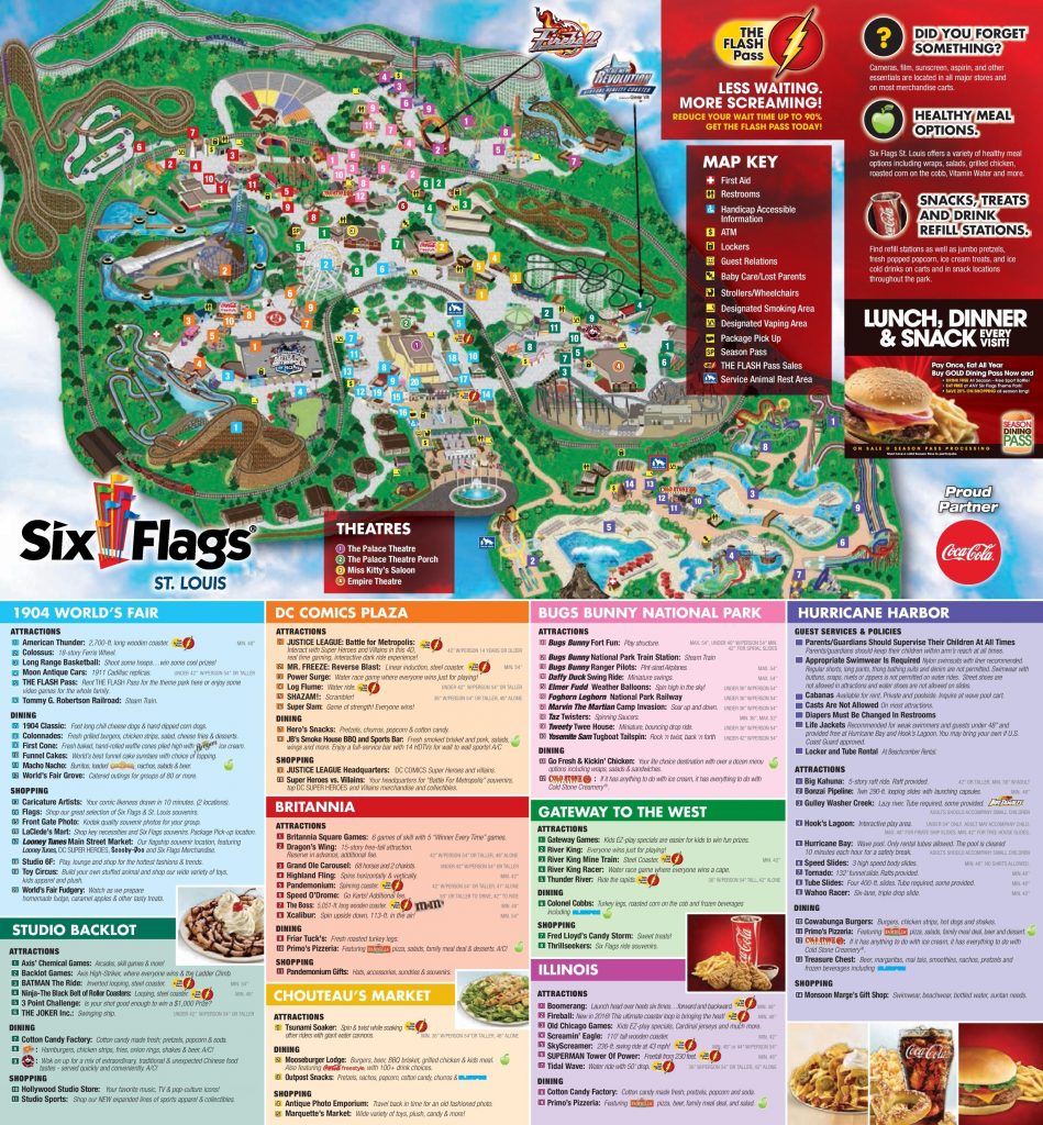 Six Flags Map Usa | Globalsupportinitiative - Six Flags Fiesta Texas ...