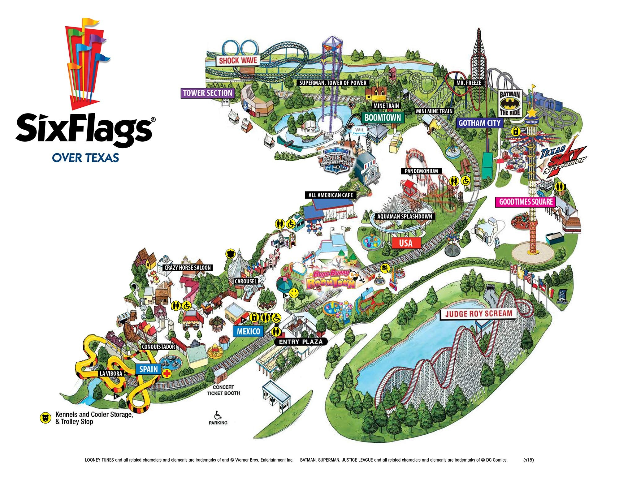 Six Flags Over Texas Map 1991 18 Six Flags Over Texas Map - Six Flags Over Texas Map App