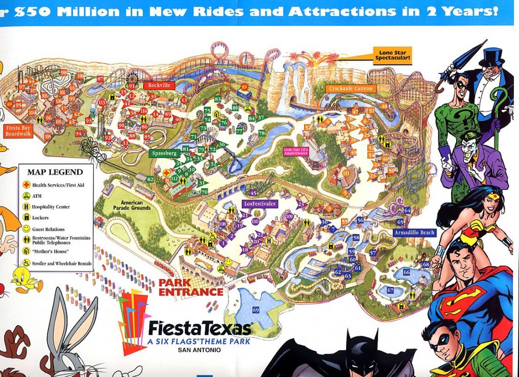 Six Flags St Louis Map And Travel Information | Download Free Six - Fiesta Texas Map | Printable ...