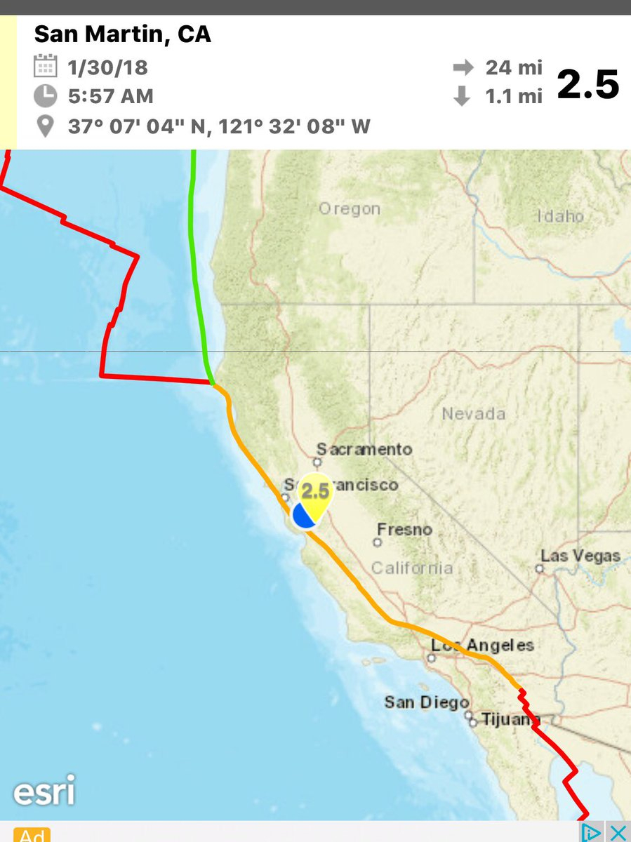 Small Quakes Continue. This Time San Martin - California Today On - San Martin California Map