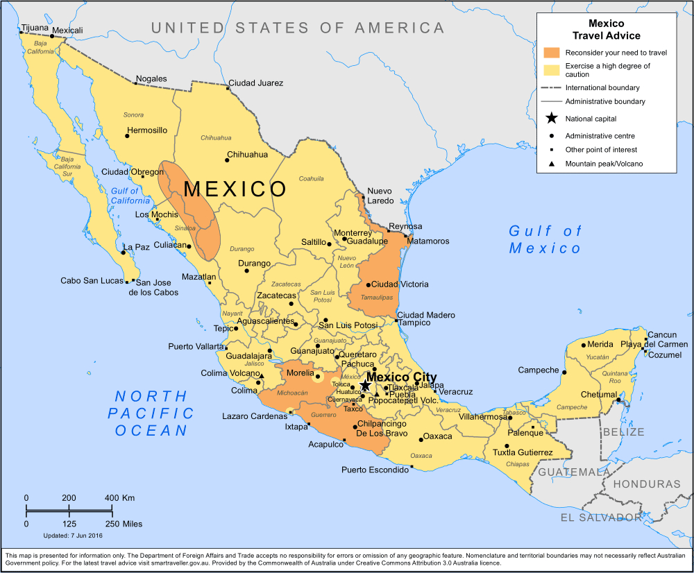 Smartraveller.gov.au - Mexico - Map Of Southern California And Northern Mexico
