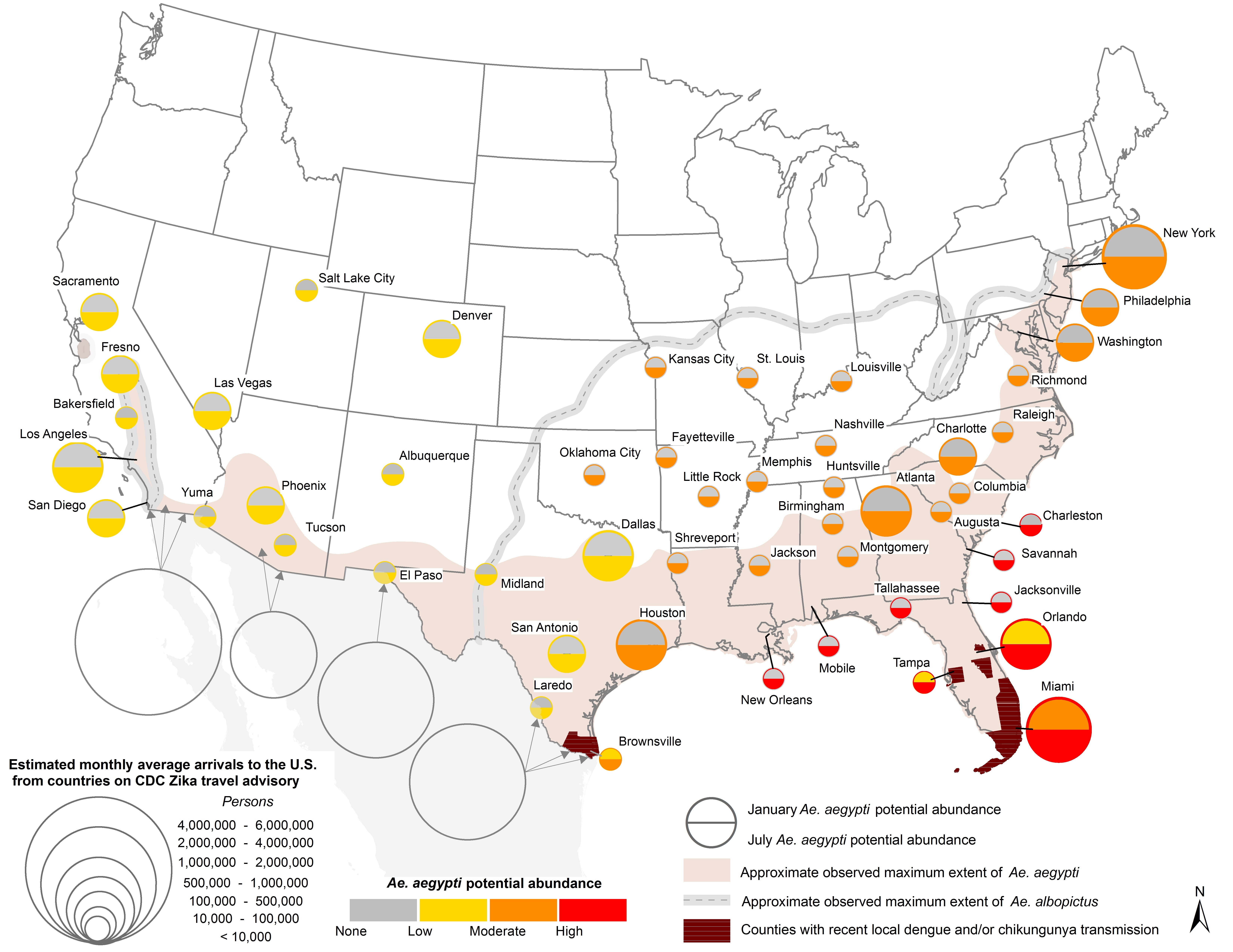 So Far, Zika Is Showing Up In The United States Just Where The - Zika Florida Map