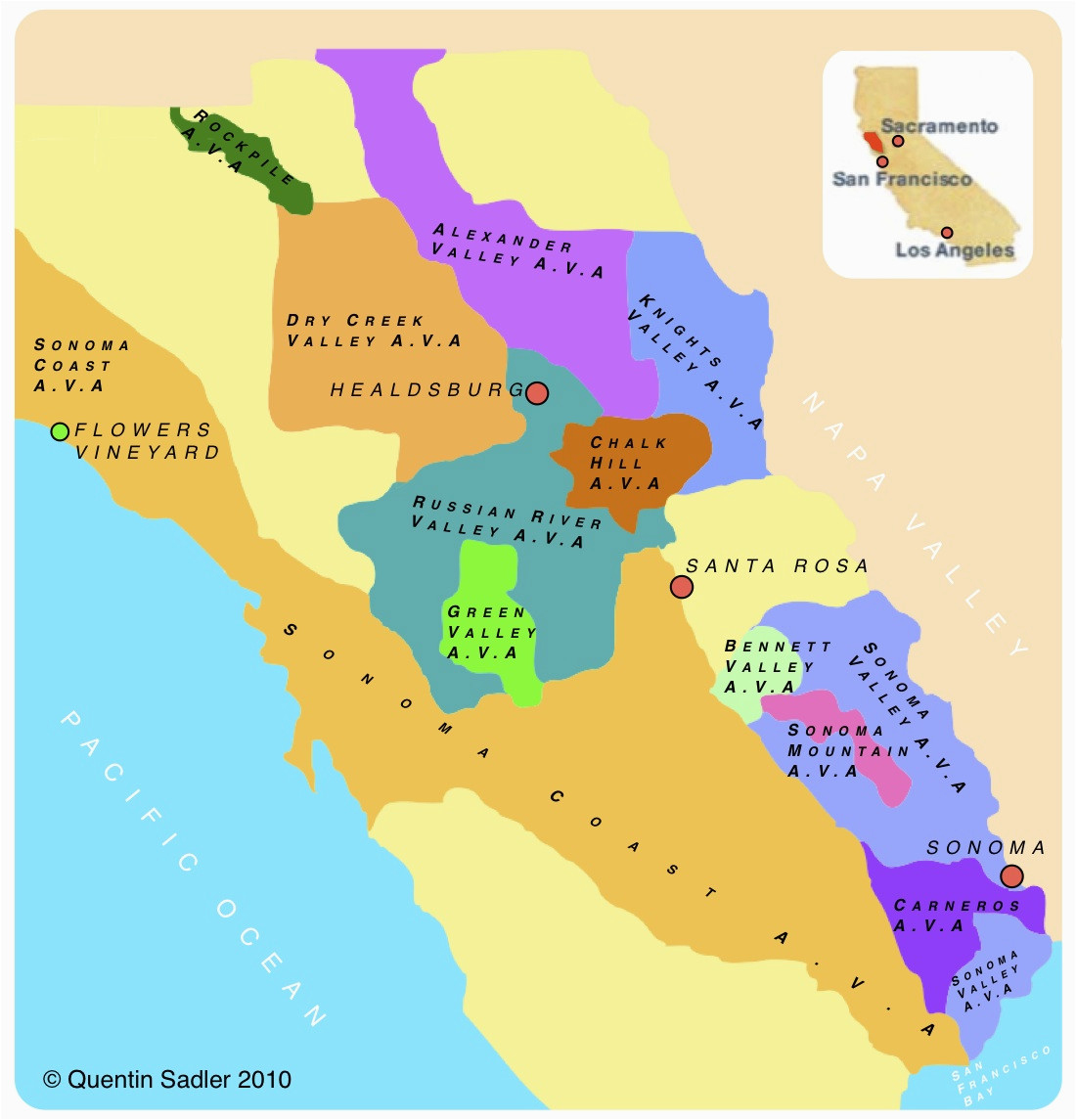 Sonoma Valley California Map | Secretmuseum - Sonoma Valley California Map