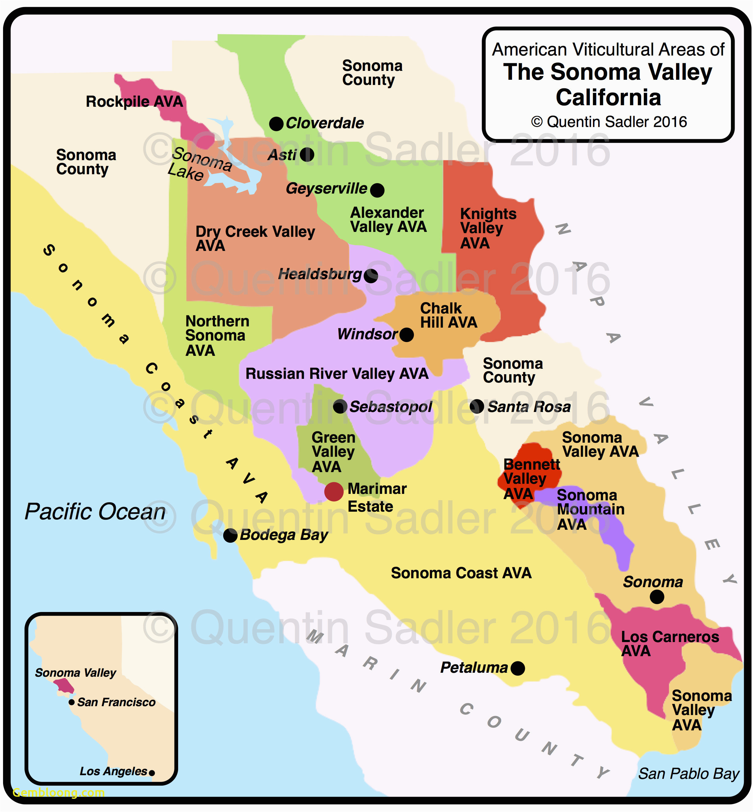 Sonoma Valley California Map | Secretmuseum - Sonoma Valley California Map